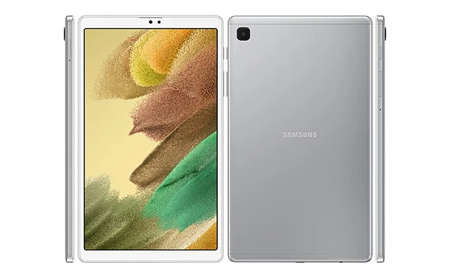 در این عکس یک تبلت Galaxy Tab A7 Lite 8.7 SM-T225  سامسونگ ۳۲ گیگابایت رم 3 گیگ از نماهای مختلف نمایش داده شده است